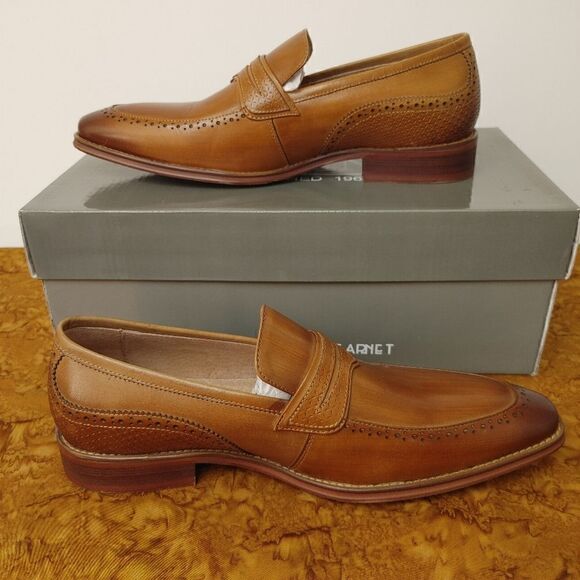 GIOVANNI MEN'S LEATHER DRESS SHOE SLIP ON LOAFER. - Picture 3 of 8